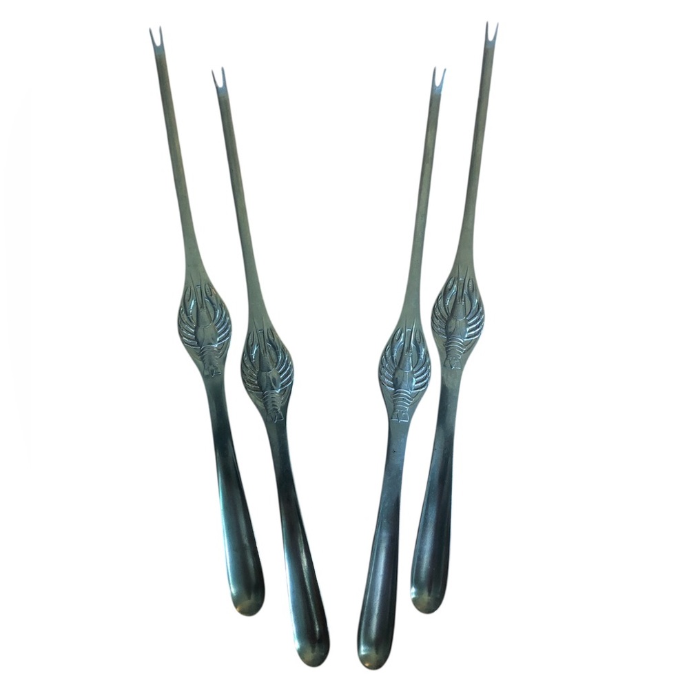 VTG Silver Seafood Fork Set